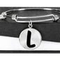 Initial L v1b - Bangle Bracelet
