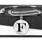Initial F v1a - Bangle Bracelet