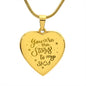 You Are The Stars To My Sky - Engraved Heart Pendant Necklace