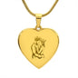 King And Queen - Engraved Heart Pendant Necklace