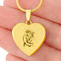 King And Queen - Engraved Heart Pendant Necklace