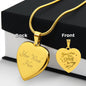 You Are The Stars To My Sky - Engraved Heart Pendant Necklace