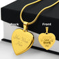 I Speak For Those Who Has No Voice - Engraved Heart Pendant Necklace