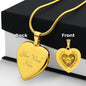 The Best Kind Of Mom Raises A Firefighter - Engraved Heart Pendant Necklace