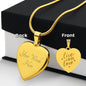 Live Laugh Love - Engraved Heart Pendant Necklace