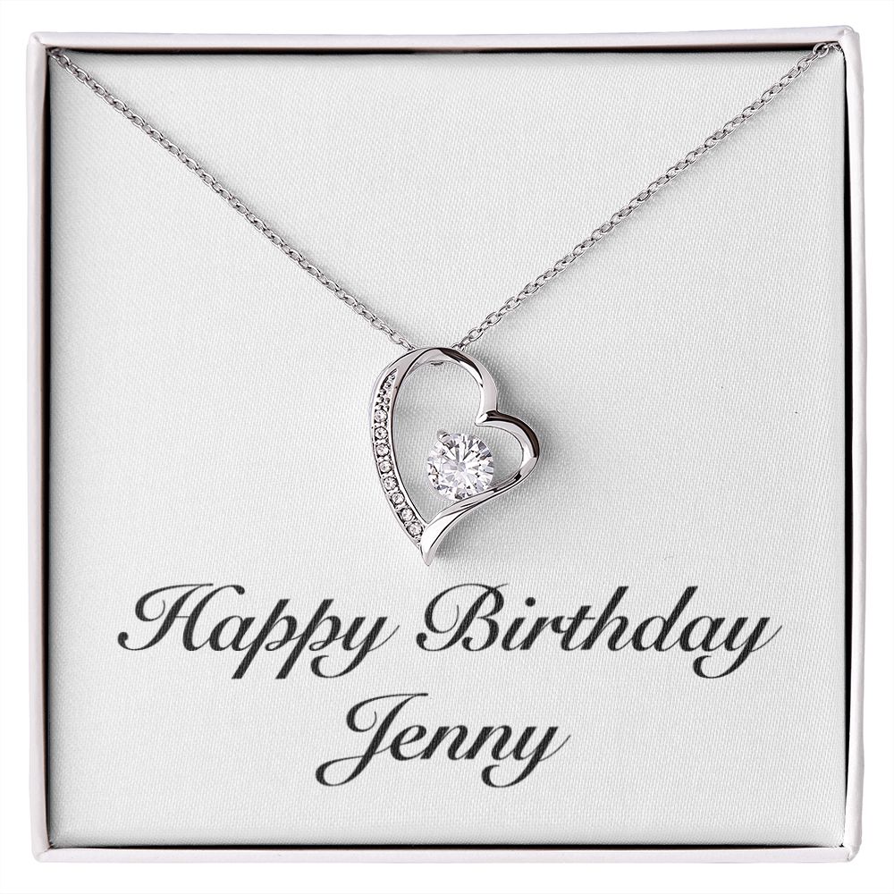 Happy Birthday Jenny - Forever Love Necklace