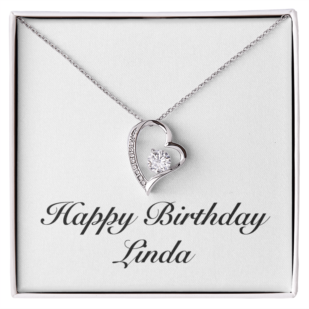Happy Birthday Linda - Forever Love Necklace