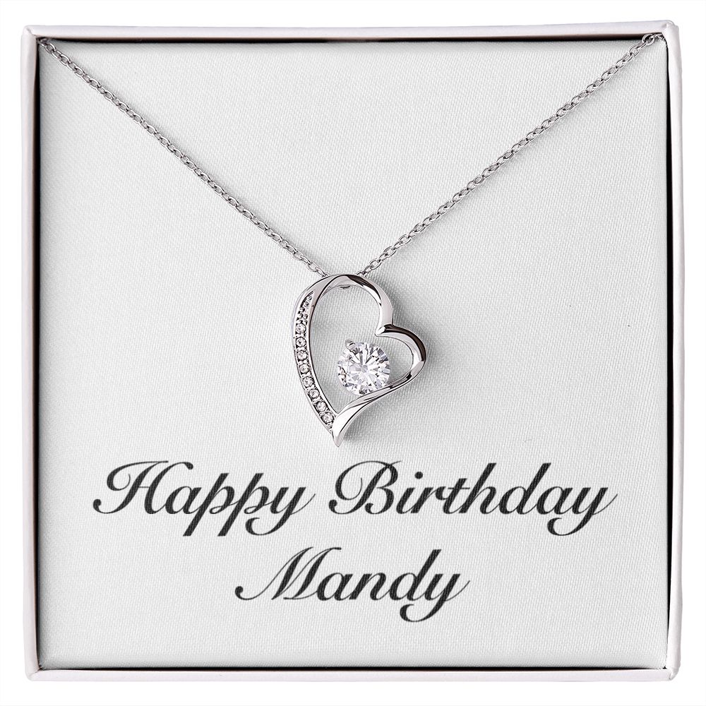 Happy Birthday Mandy - Forever Love Necklace