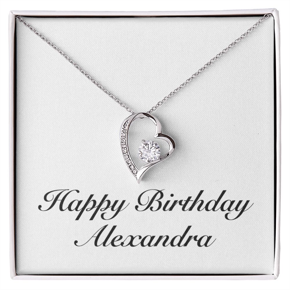 Happy Birthday Alexandra - Forever Love Necklace