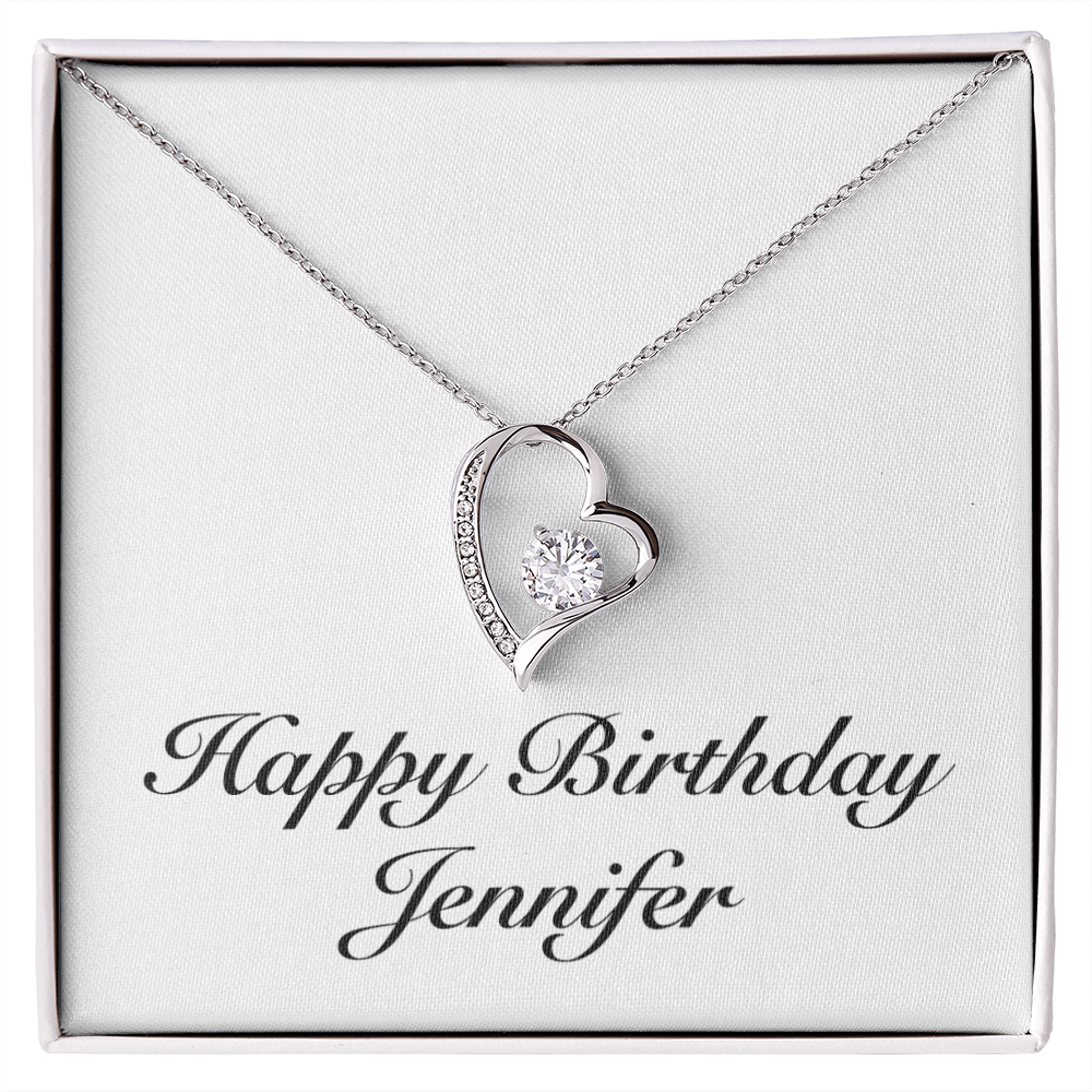 Happy Birthday Jennifer - Forever Love Necklace
