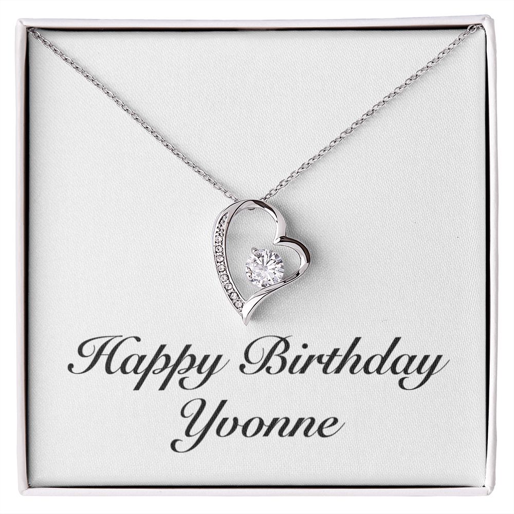 Happy Birthday Yvonne - Forever Love Necklace