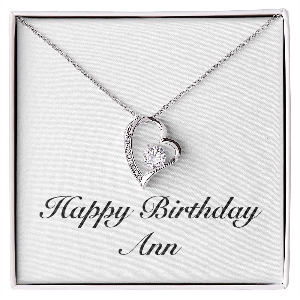 Happy Birthday Ann - Forever Love Necklace