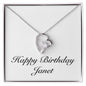 Happy Birthday Janet - Forever Love Necklace