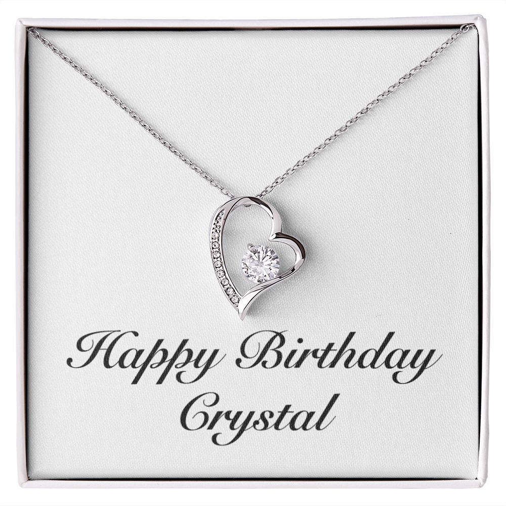 Happy Birthday Crystal - Forever Love Necklace