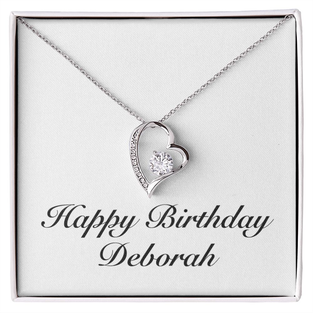 Happy Birthday Deborah - Forever Love Necklace