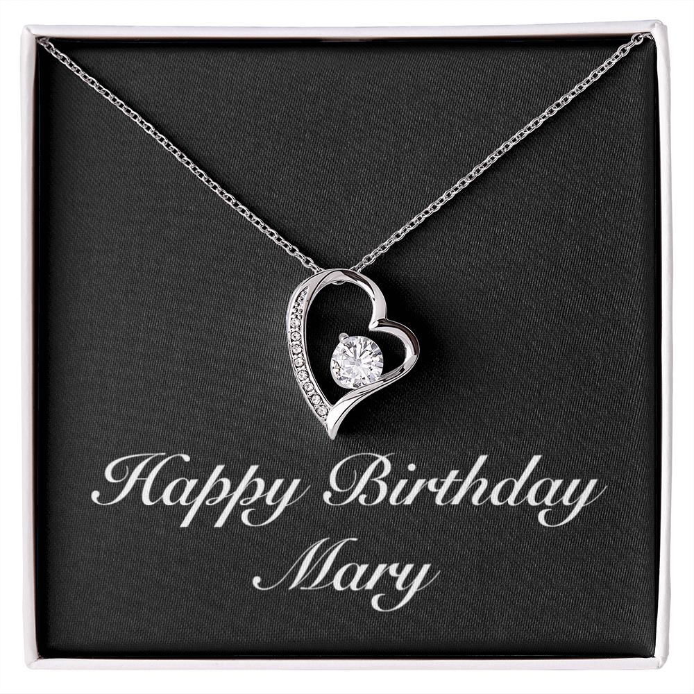 Happy Birthday Mary v2 - Forever Love Necklace