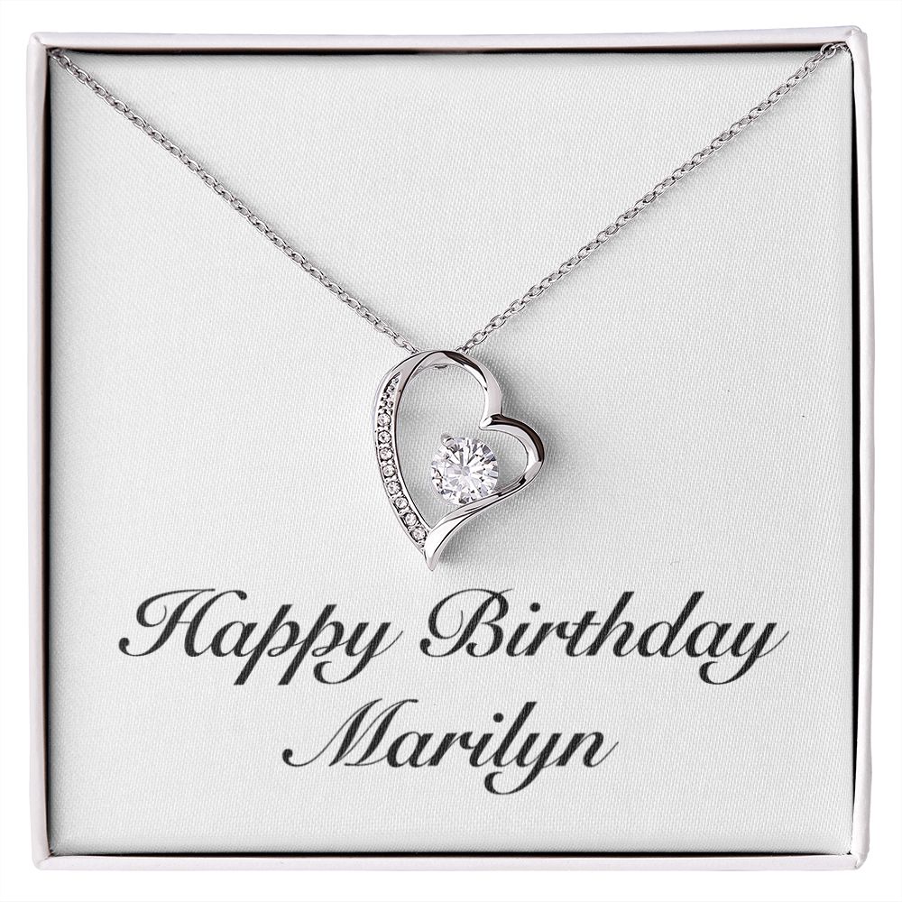 Happy Birthday Marilyn - Forever Love Necklace
