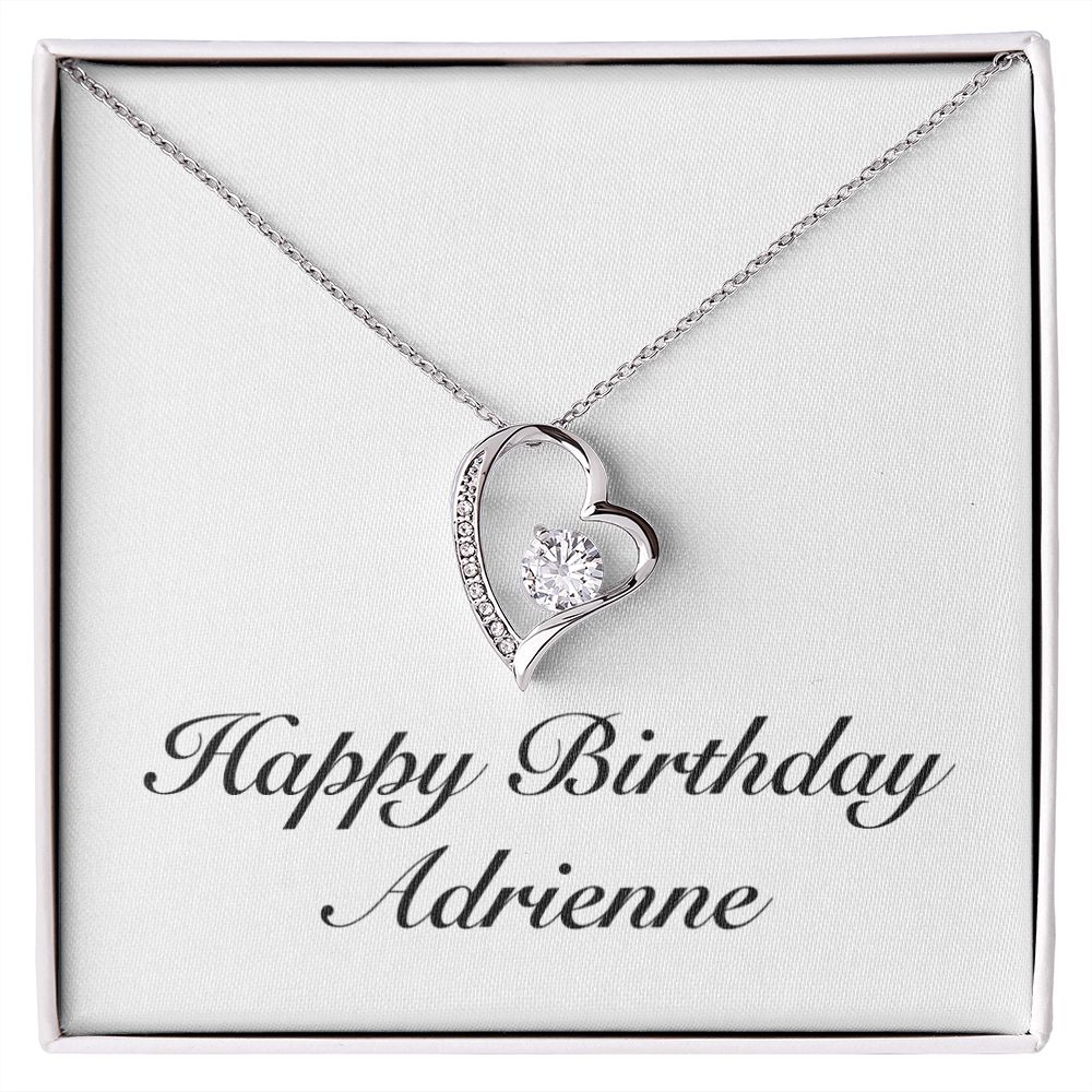 Happy Birthday Adrienne - Forever Love Necklace