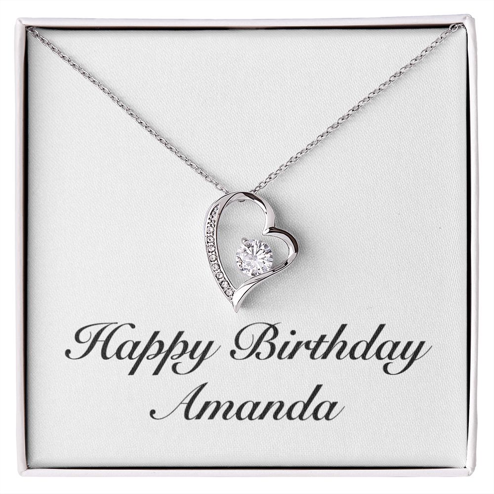 Happy Birthday Amanda - Forever Love Necklace