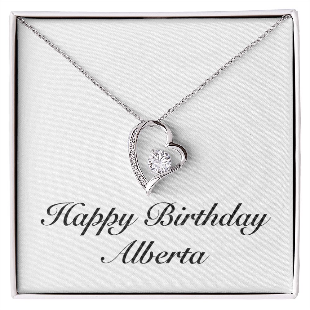 Happy Birthday Alberta - Forever Love Necklace