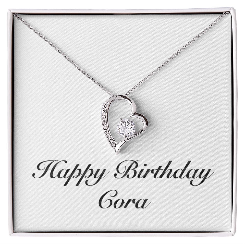 Happy Birthday Cora - Forever Love Necklace