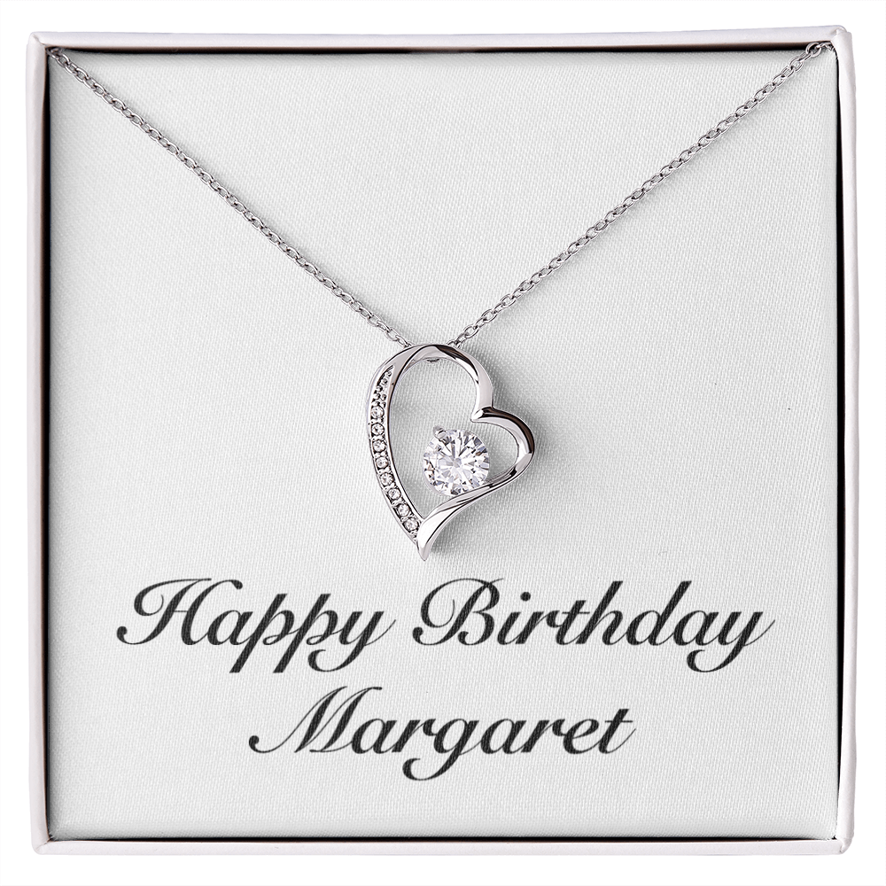 Happy Birthday Margaret - Forever Love Necklace