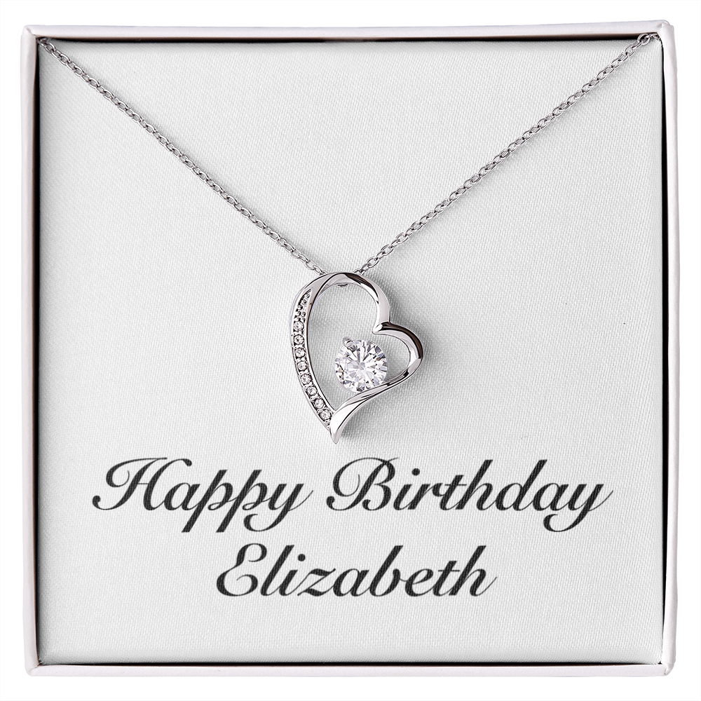 Happy Birthday Elizabeth - Forever Love Necklace
