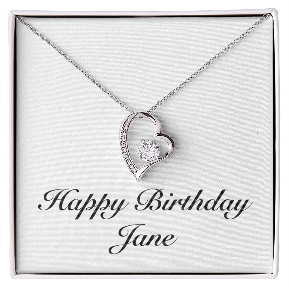 Happy Birthday Jane - Forever Love Necklace