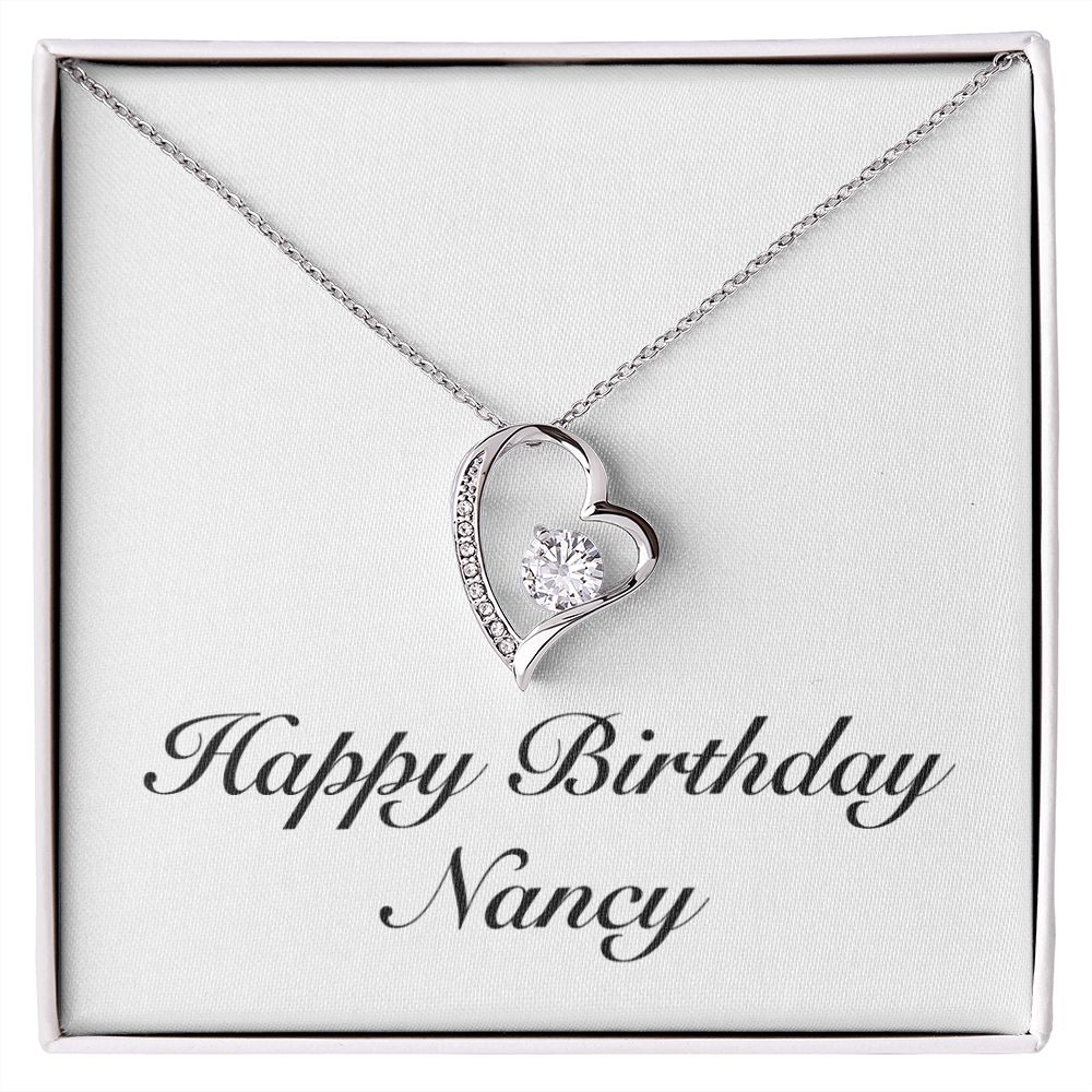 Happy Birthday Nancy - Forever Love Necklace