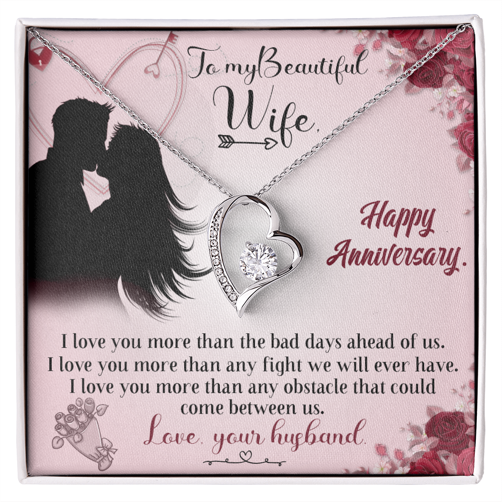 020 To My Beautiful Wife, Happy Anniversary - Forever Love Necklace