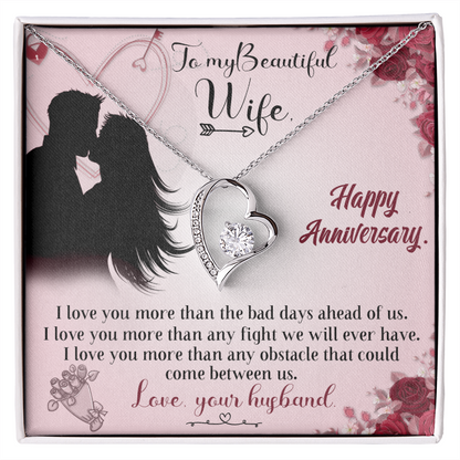 020 To My Beautiful Wife, Happy Anniversary - Forever Love Necklace