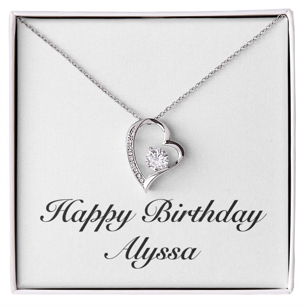 Happy Birthday Alyssa - Forever Love Necklace