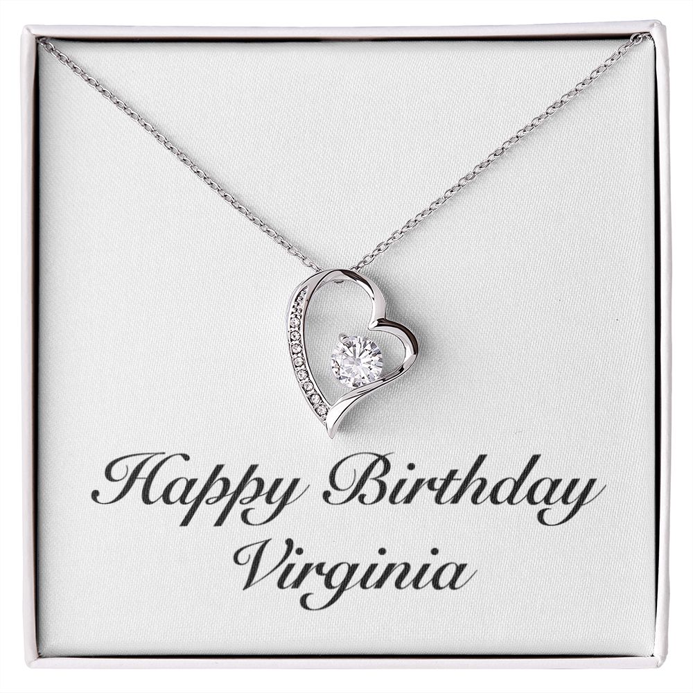 Happy Birthday Virginia - Forever Love Necklace