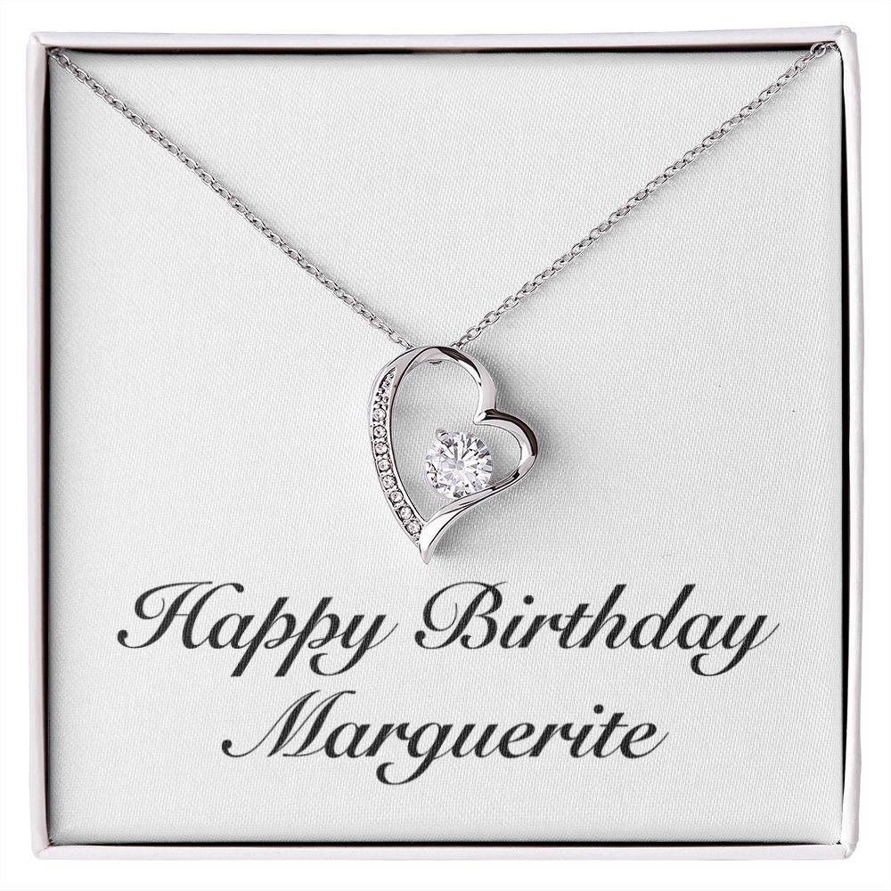 Happy Birthday Marguerite - Forever Love Necklace