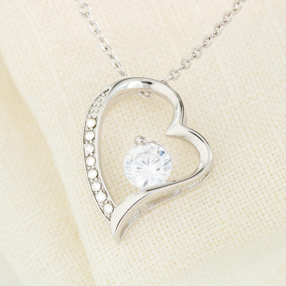 Celebrating 09 Years Anniversary - Forever Love Necklace With Mahogany Style Luxury Box