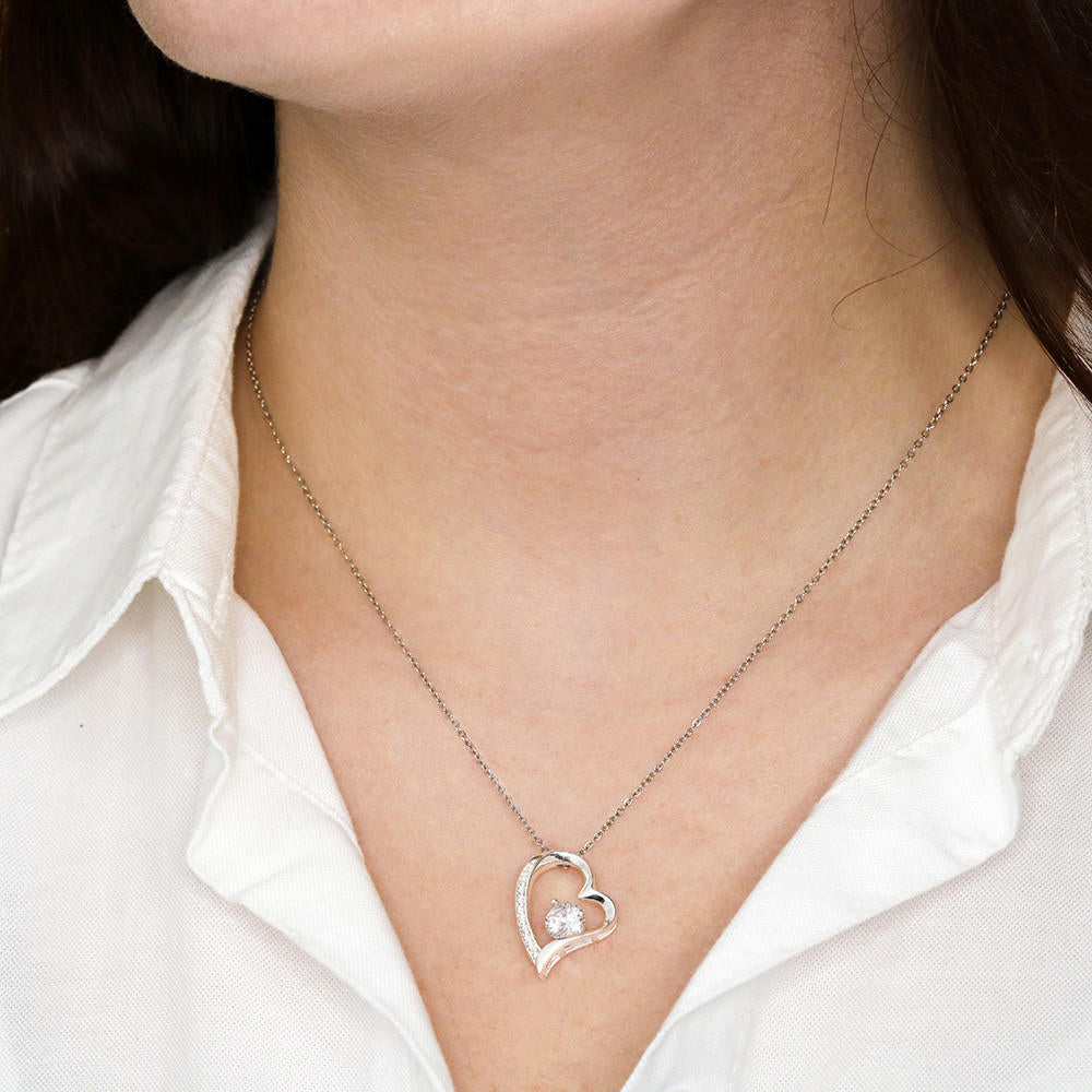 Celebrating 54 Years Anniversary - Forever Love Necklace With Mahogany Style Luxury Box