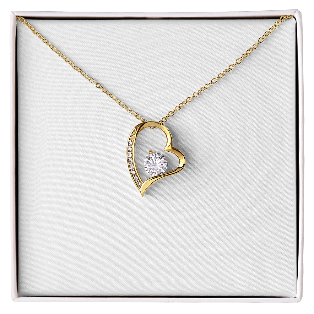 18k Yellow Gold Finish Forever Love Necklace