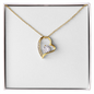 18k Yellow Gold Finish Forever Love Necklace
