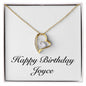 Happy Birthday Joyce - 18k Yellow Gold Finish Forever Love Necklace