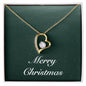 Merry Christmas v09 - 18k Yellow Gold Finish Forever Love Necklace