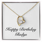 Happy Birthday Gladys - 18k Yellow Gold Finish Forever Love Necklace