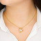 013 To My Wife - 18k Yellow Gold Finish Forever Love Necklace With Mahogany Style Luxury Box