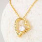 Happy Valentine's Day - Golden Heart - Forever Love Heart Necklace