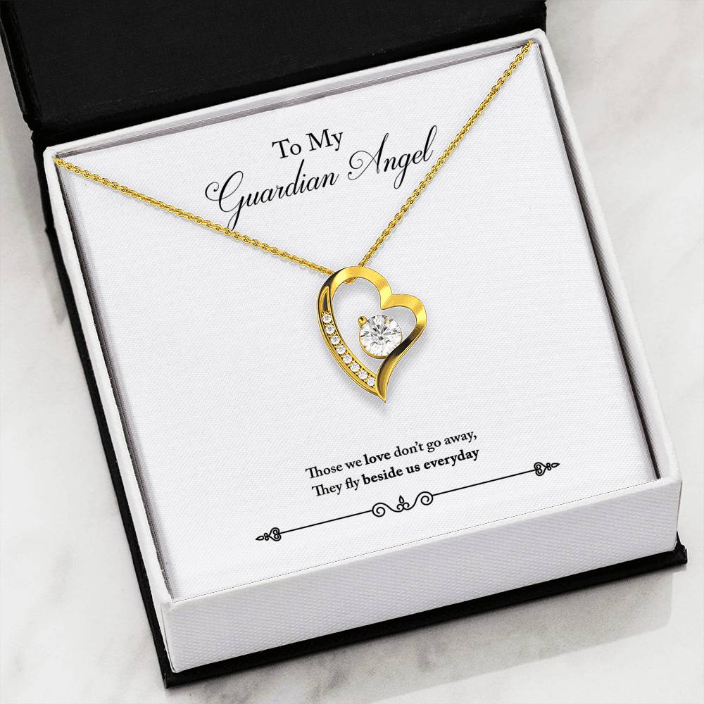061 - To My Guardian Angel - Forever Love Heart Necklace
