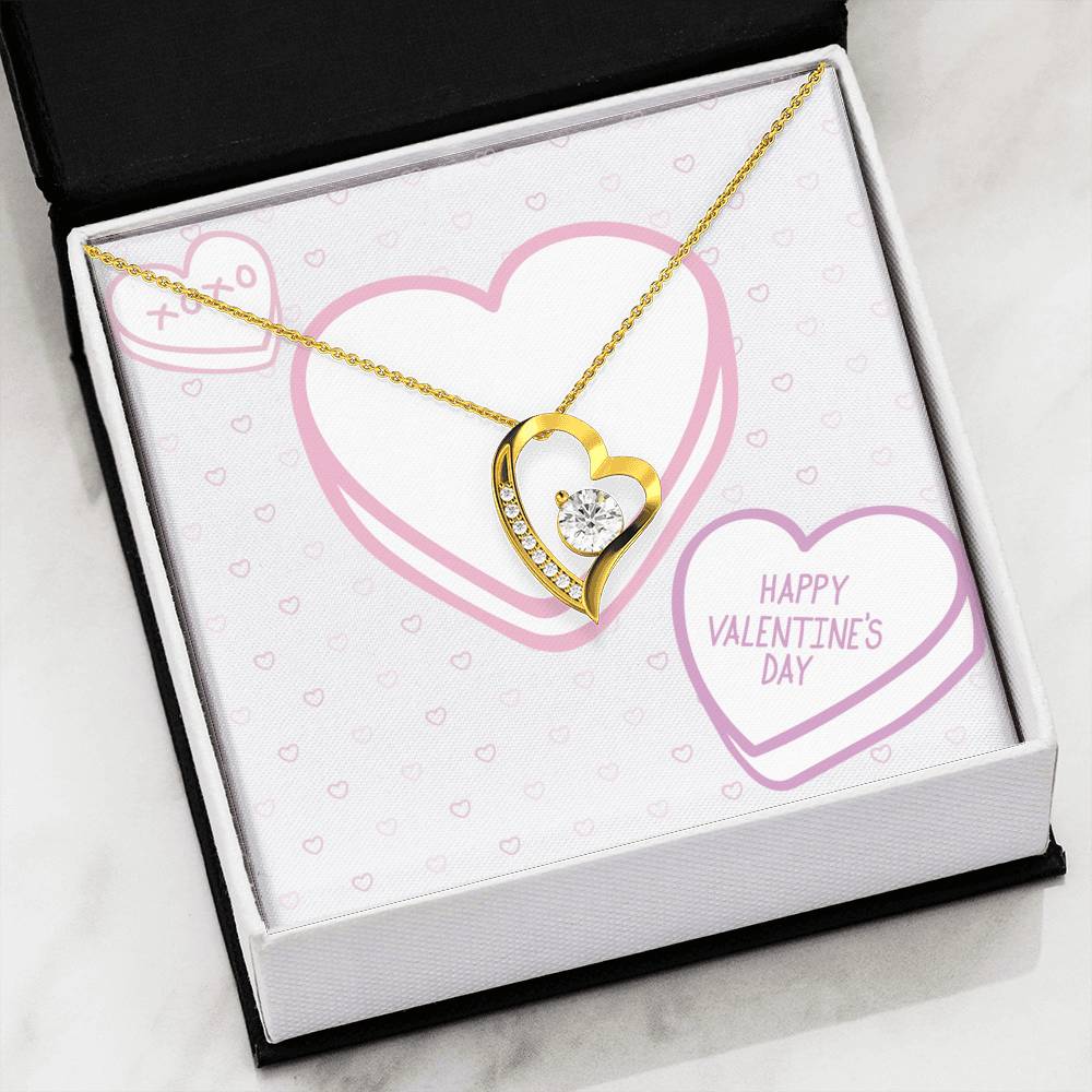 Happy Valentine's Day - Candy Hearts - Forever Love Heart Necklace