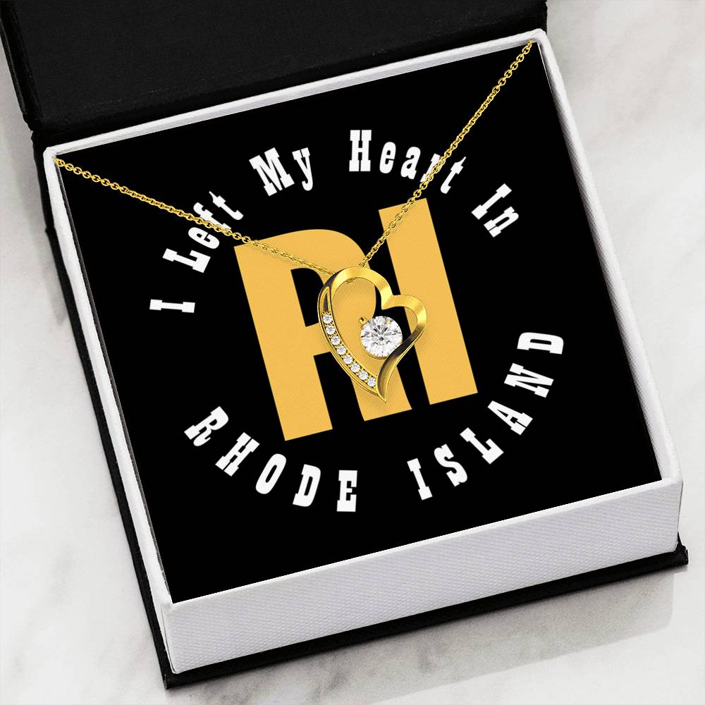 Heart In Rhode Island - Forever Love Heart Necklace