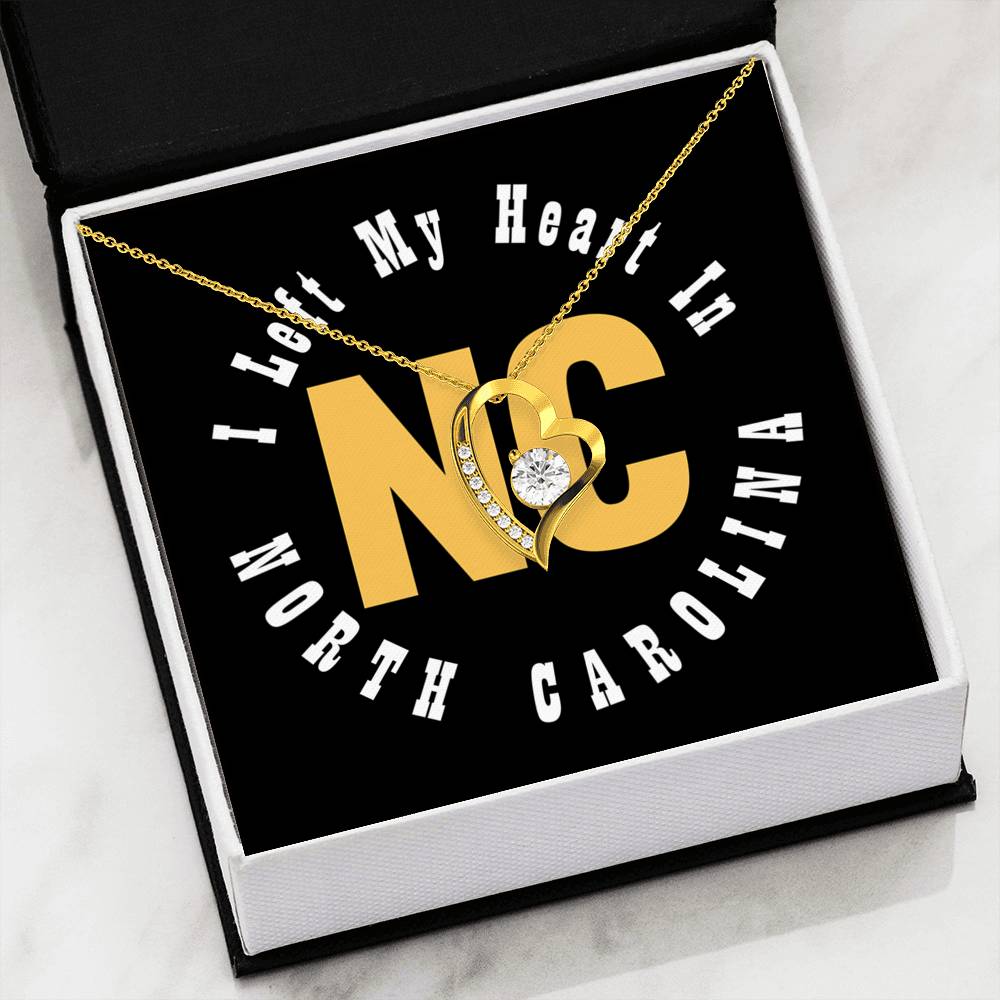 Heart In North Carolina - Forever Love Heart Necklace