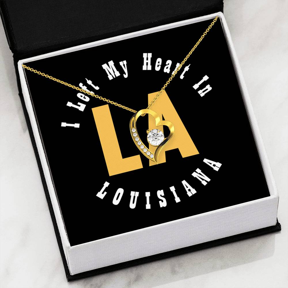 Heart In Louisiana - Forever Love Heart Necklace