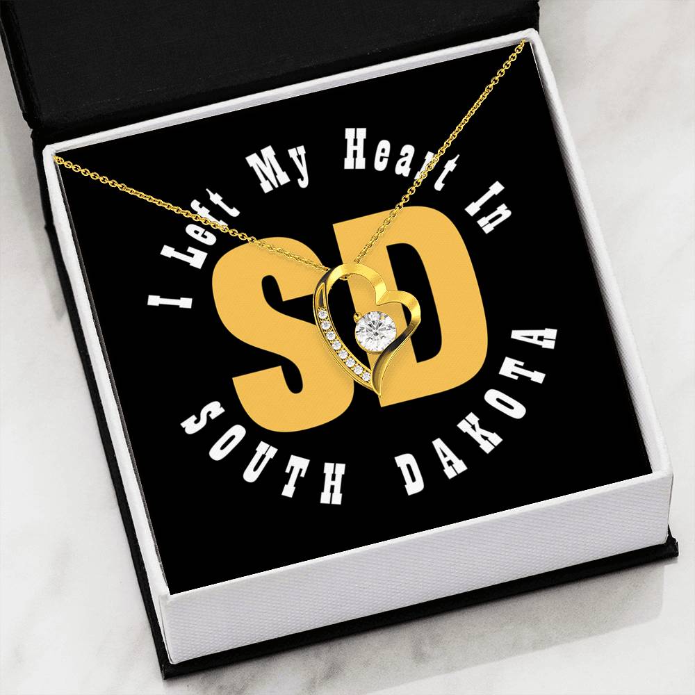Heart In South Dakota - Forever Love Heart Necklace