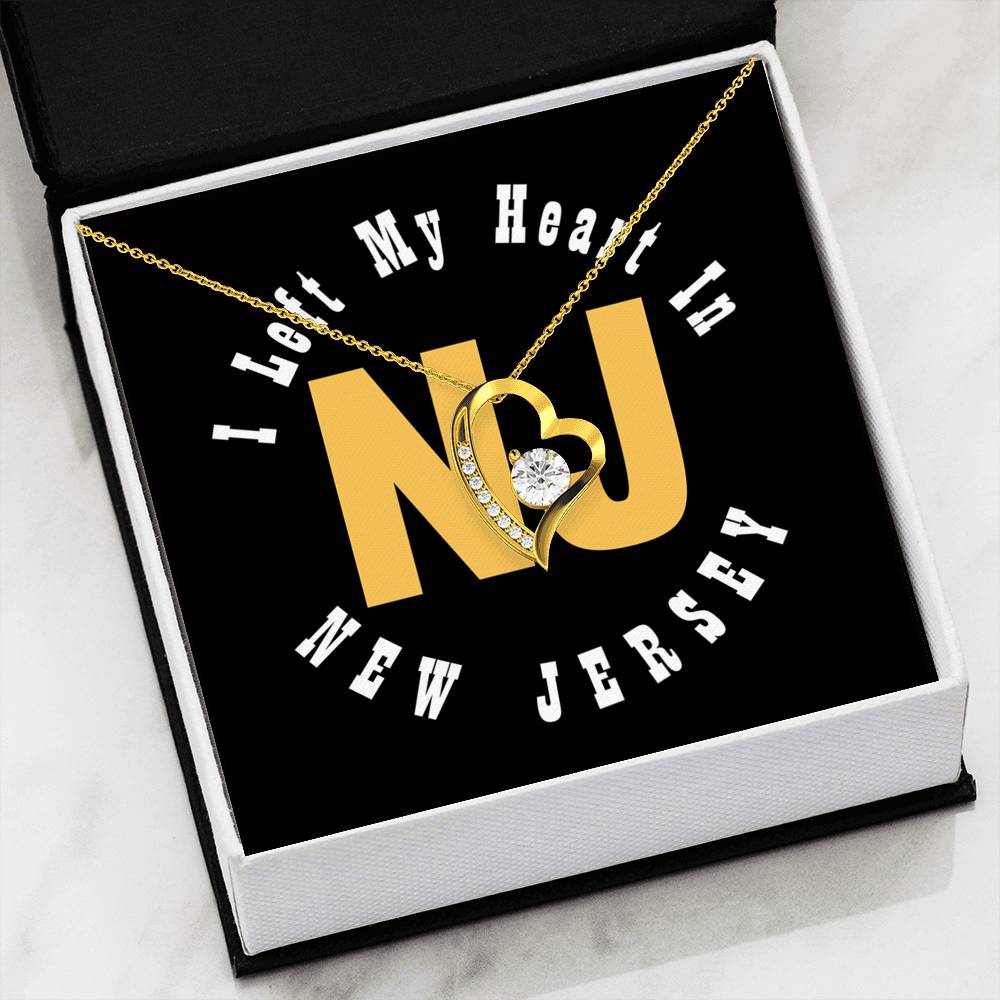 Heart In New Jersey - Forever Love Heart Necklace
